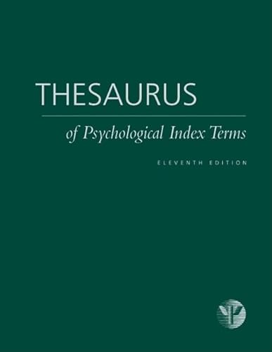 Imagen de archivo de Thesaurus of Psychological Index Terms a la venta por Better World Books