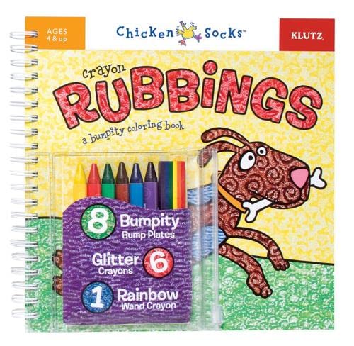 9781591741947: Crayon Rubbings: A bumpity colouring book (Klutz Chicken Socks)