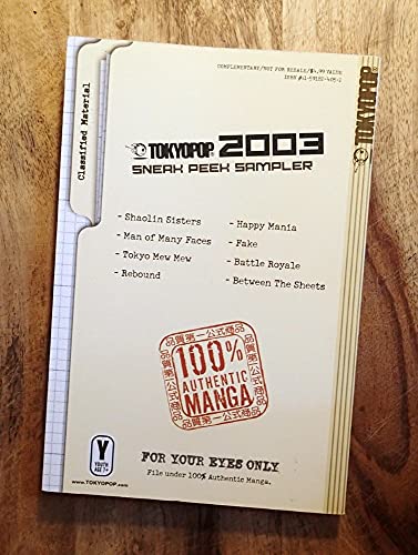 Stock image for TOKYOPOP 2003 SNEAK PEEK SAMPLER for sale by Redux Books