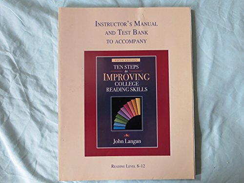 9781591941101: Instructor's Manual and Test Bank to Accompany Ten Steps to Improving College Reading Skills, 5th Edition