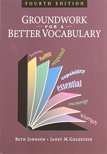 Imagen de archivo de Groundwork for a Better Vocabulary a la venta por SecondSale