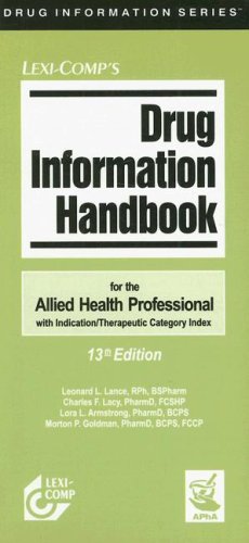Beispielbild fr Lexi-Comp's Drug Information Handbook for the Allied Health Professional zum Verkauf von medimops