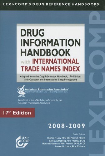 Beispielbild fr Lexi-Comp's Drug Information Handbook with International Trade Names Index (Lexi-comp's Drug Reference Handbooks) zum Verkauf von HPB-Red