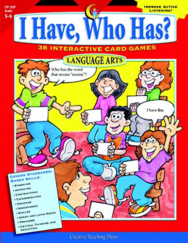 Stock image for I Have, Who Has? Language Arts, Grades 5-6: 38 Interactive Card Games for sale by ThriftBooks-Dallas