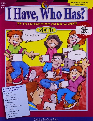 Imagen de archivo de I Have, Who Has? Gr. 3-4 Math a la venta por Your Online Bookstore