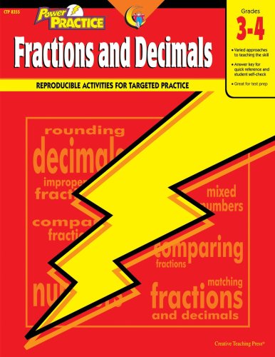 Beispielbild fr Power Practice Fractions and Decimals, Gr. 3-4 zum Verkauf von SecondSale