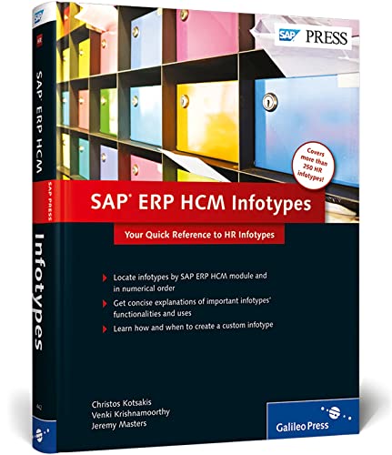 Stock image for SAP ERP HCM Infotypes: Your quick reference to HR Infotypes in SAP ERP HCM for sale by Mispah books