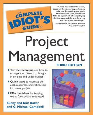 Imagen de archivo de The Complete Idiot's Guide to Project Management a la venta por Better World Books