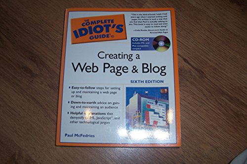 Imagen de archivo de The Complete Idiot's Guide to Creating a Web Page Blog, 6E a la venta por Books of the Smoky Mountains