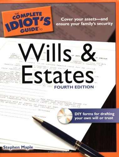 Beispielbild fr Complete Idiot's Guide to Wills and Estates zum Verkauf von Better World Books