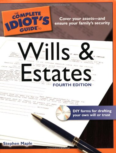 Stock image for Complete Idiot's Guide to Wills and Estates for sale by Better World Books