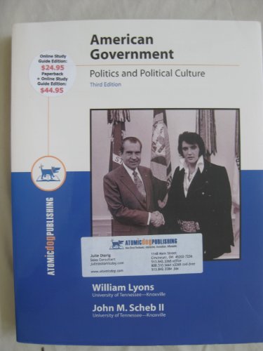 Beispielbild fr American Government: Politics and Political Culture, 3rd zum Verkauf von a2zbooks