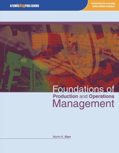 Stock image for Instructor's Edition Foundations of Production and Operations Management for sale by ThriftBooks-Dallas