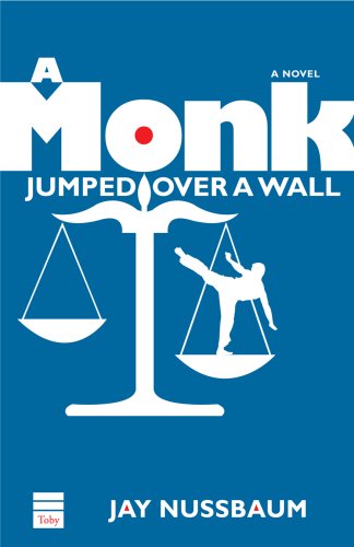 A monk jumped over a wall