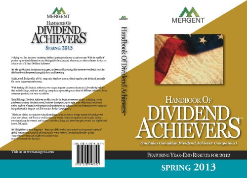 Stock image for Mergent's Handbook of Dividend Achievers: Spring 2013 for sale by Patrico Books