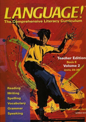 9781593183745: LANGUAGE! Comprehehensive Literacy Cirriculum: Teacher Edition Book E Volume 2 Units 28-30