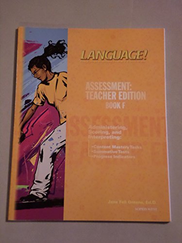 

Language The Comprehensive Literacy Curriculum Book F Assessment Teacher Edition