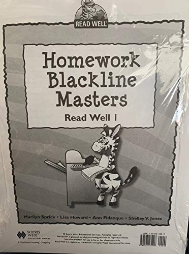 9781593185206: Read Well Homework Black-line Masters Read Well 1