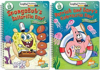 9781593191740: LeapPad PlusWriting SpongeBob SquarePants Brainy Briny Math Games with 2 Game Books & Cartridge 1st Grade