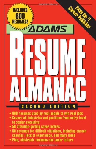 Imagen de archivo de Adams Resume Almanac a la venta por ThriftBooks-Atlanta
