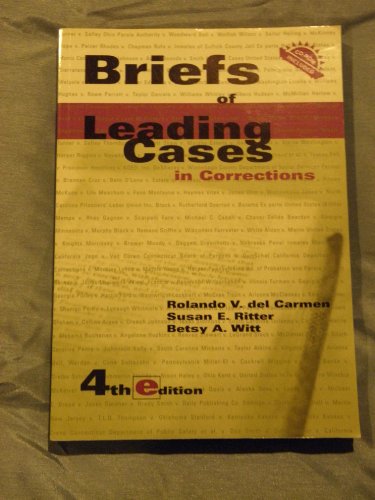 Imagen de archivo de Briefs of Leading Cases in Corrections a la venta por HPB-Red