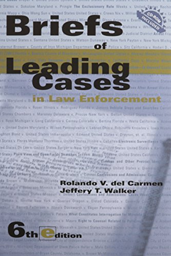 Imagen de archivo de Briefs of Leading Cases in Law Enforcement a la venta por SecondSale