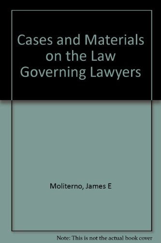 Stock image for Cases and Materials on the Law Governing Lawyers for sale by HPB-Red