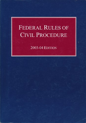 Stock image for Federal Rules of Civil Procedure, 2003-04 for sale by Wonder Book