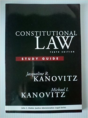 Stock image for Constitutional Law with Study Guide, Tenth Edition [John C. Klotter Justice Administration Legal Series] for sale by HPB-Red