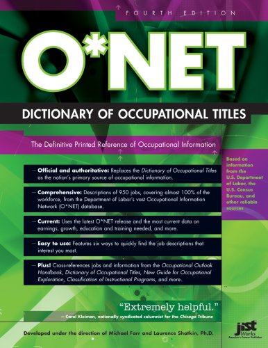 Stock image for O*NET Dictionary of Occupational Titles for sale by The Book Spot