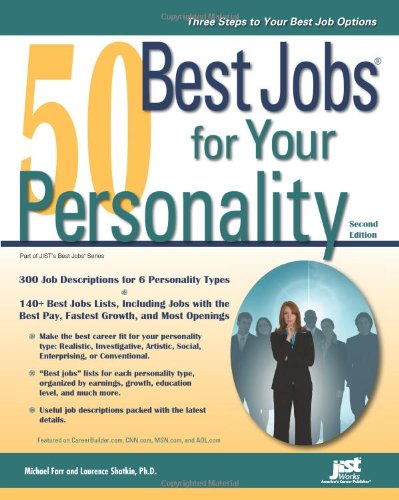 Imagen de archivo de 50 Best Jobs for Your Personality a la venta por BookHolders