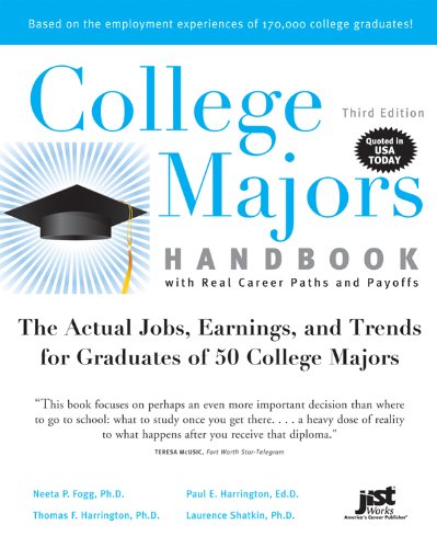 Beispielbild fr College Majors Handbook with Real Career Paths and Payoffs : The Actual Jobs, Earnings, and Trends for Graduates of 50 College Majors zum Verkauf von Better World Books