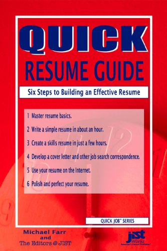 Beispielbild fr Quick Resume Guide zum Verkauf von Better World Books