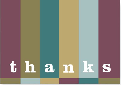 Autumn Stripes Thank You Notes (9781593592738) by Peter Pauper Press