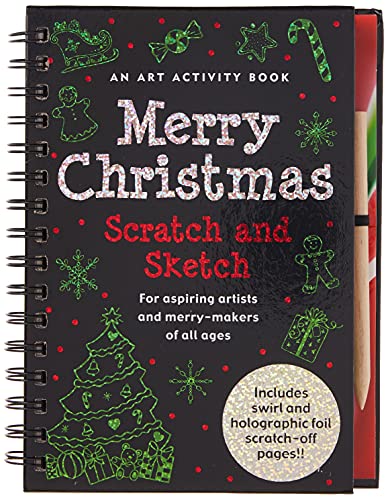 Imagen de archivo de Merry Christmas Scratch and Sketch: An Art Activity Book for Aspiring Artists and Merry-Makers of All Ages (Scratch & Sketch) a la venta por Ergodebooks