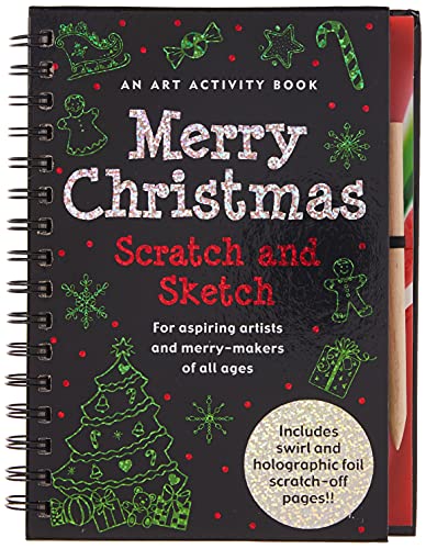 Stock image for Merry Christmas Scratch and Sketch: An Art Activity Book for Aspiring Artists and Merry-Makers of All Ages (Scratch & Sketch) for sale by Ergodebooks