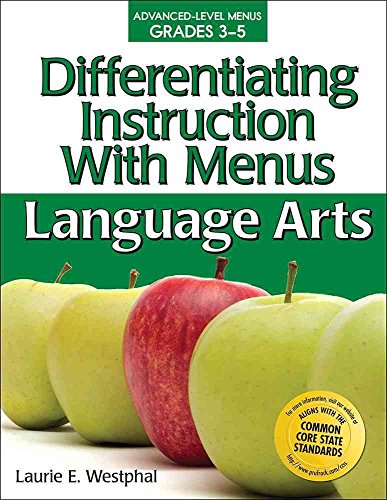 Imagen de archivo de Differentiating Instruction With Menus: Language Arts (Grades 3-5) a la venta por Half Price Books Inc.