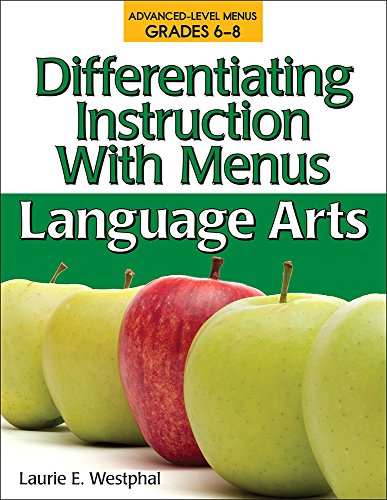 Stock image for Differentiating Instruction With Menus Grades 6-8: Language Arts for sale by Ergodebooks