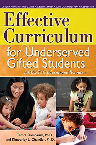 Beispielbild fr Effective Curriculum for Underserved Gifted Students: A CEC-TAG Educational Resource zum Verkauf von Reuseabook