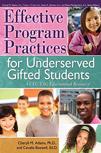 Beispielbild fr Effective Program Practices for Underserved Gifted Students: A CEC-TAG Educational Resource zum Verkauf von Reuseabook