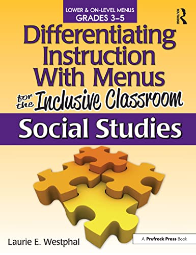 9781593638887: Differentiating Instruction With Menus for the Inclusive Classroom: Social Studies (Grades 3-5): 0 (Lower & On-level Menus)
