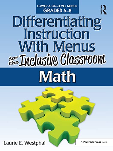 9781593639648: Differentiating Instruction With Menus for the Inclusive Classroom: Math, Grades 6-8