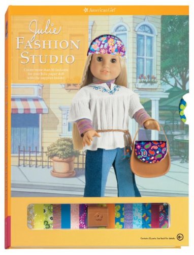 Stock image for Julie Fashion Studio [With Reusable Accessory Stickers/Reusable Sticky Dots and Stamp and Stencils and Design Book and 4 (American Girl Fashion Studio) for sale by Ergodebooks