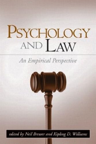 Beispielbild fr Psychology and Law: An Empirical Perspective zum Verkauf von HPB-Red