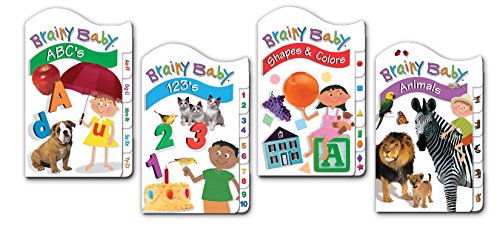 Imagen de archivo de Brainy Baby.Classic Tab Board Books: ABCs,123s, Animals, Shapes and Colors - Set of 4 a la venta por GF Books, Inc.