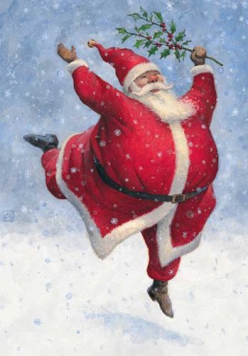 3730 - Dancing Santa Boxed Holiday Cards (9781593952938) by Steve Johnson; Lou Fancher