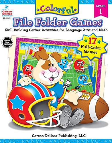 9781594410895: Colorful File Folder Games: Grade 1: Skill-building Center Activities for Language Arts and Math (Colorful Game Book Series)