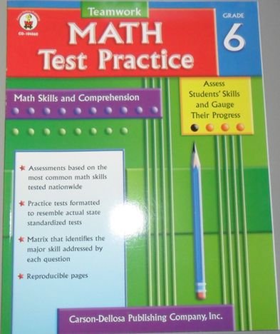 Beispielbild fr Teamwork Math Test Practice (grade 6) zum Verkauf von Half Price Books Inc.