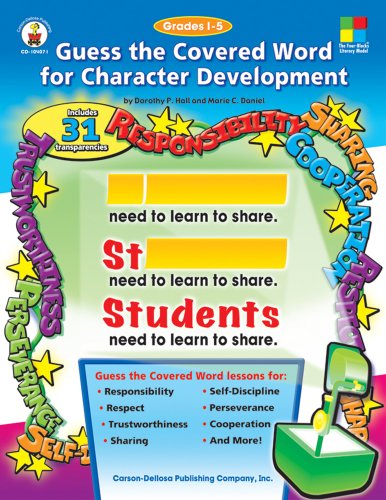 Imagen de archivo de Guess the Covered Word for Character Development: Grades 1-5 (Four-Blocks Literacy Model) a la venta por Ergodebooks