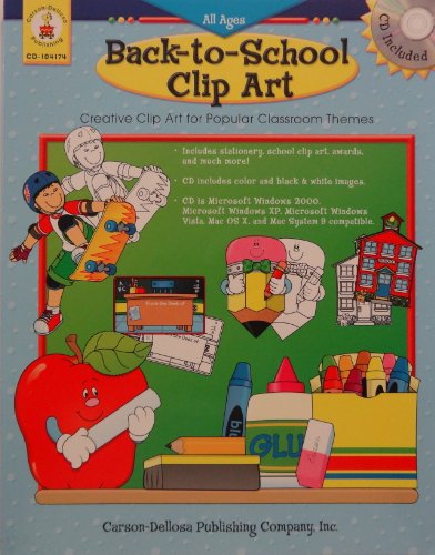 Imagen de archivo de Back-to-School Clip Art (Creative Clip Art for Popular Classroom Themes (includes CD), CD104174) a la venta por Wonder Book